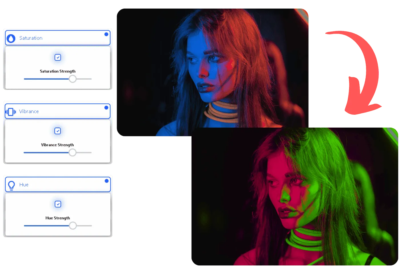 Online photo effects tools – ArtsFlick filters editor