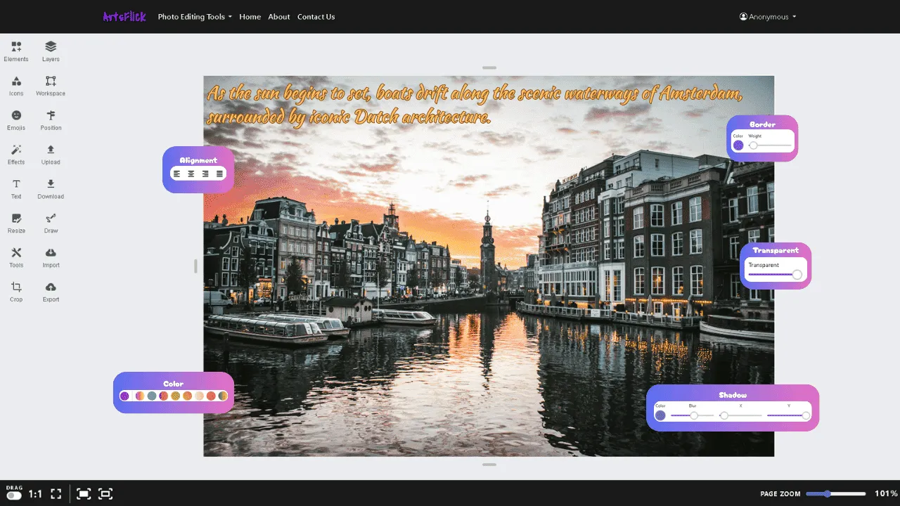 Add Text to Image Online – Free Text Editor | ArtsFlick