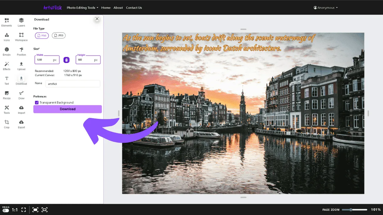 Add Text to Image Online – Free Text Editor | ArtsFlick
