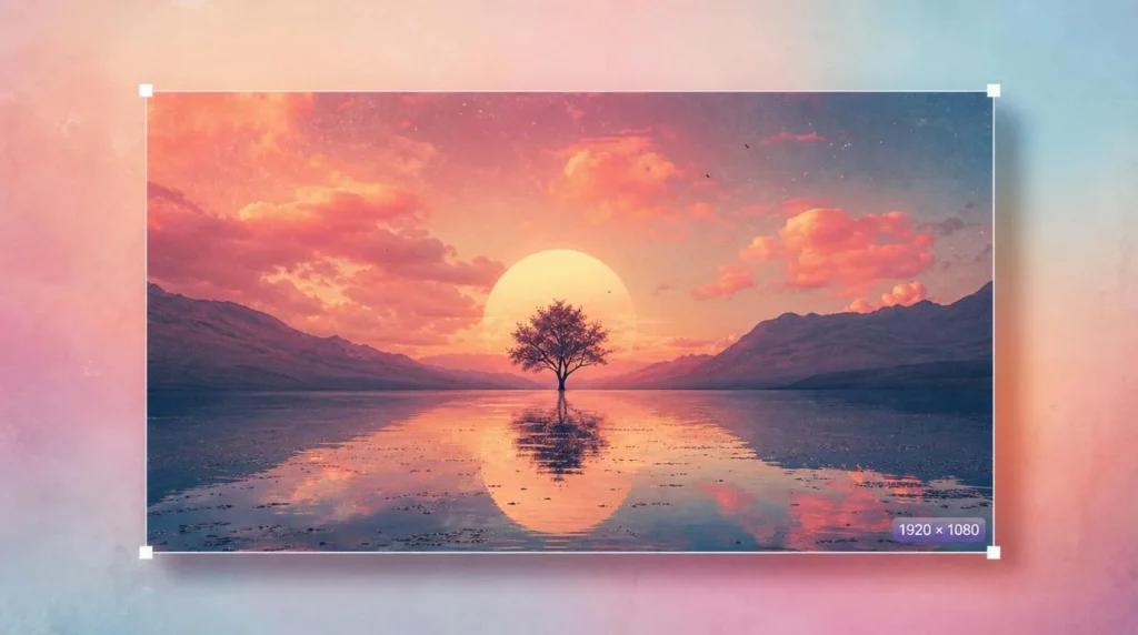 artsflick image resizer panel with exact dimensions, locked aspect ratio and AI upscale option