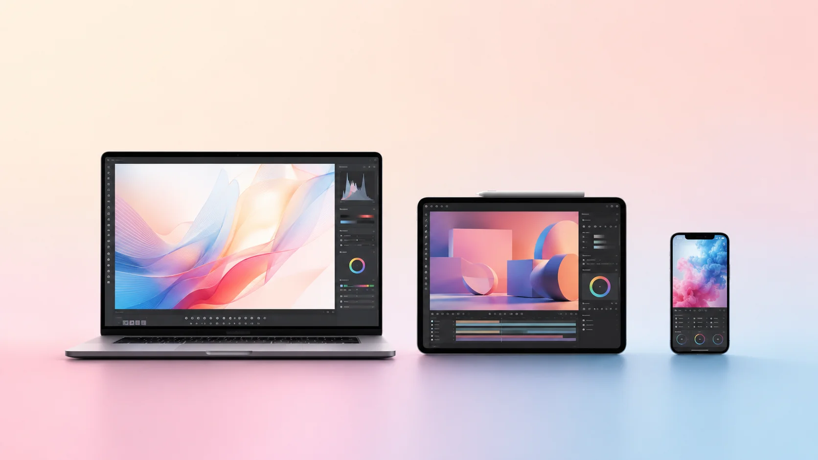 Devices showing the best free photo editors with no watermark compared side by side