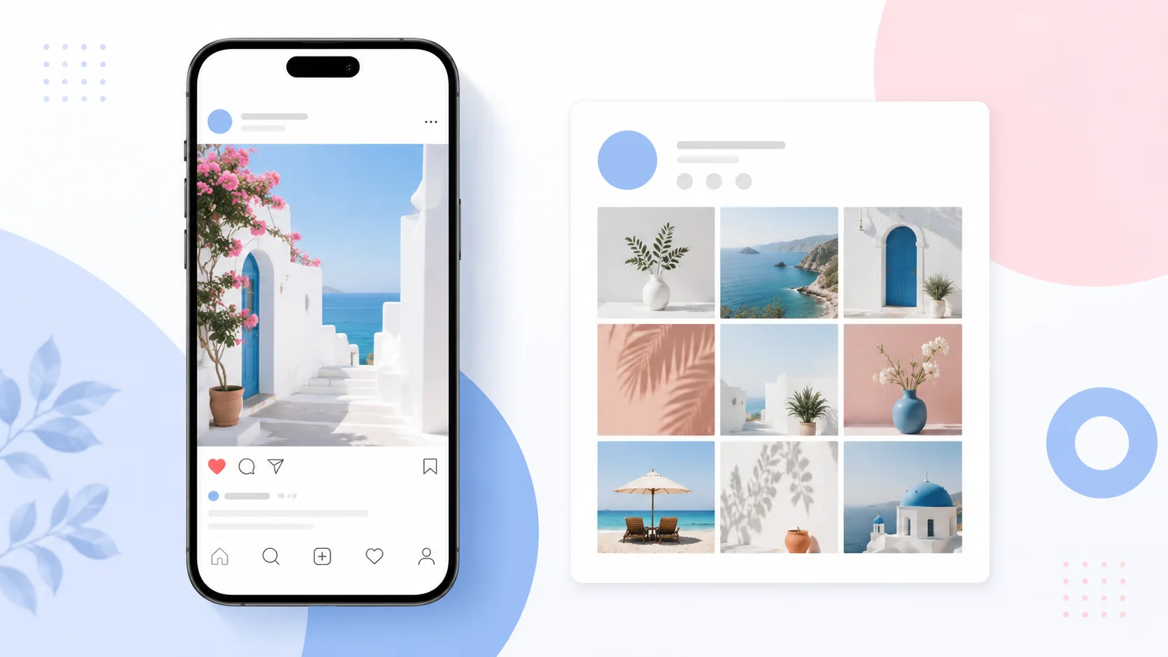 Instagram feed and profile grid showing the best Instagram post sizes in 2026