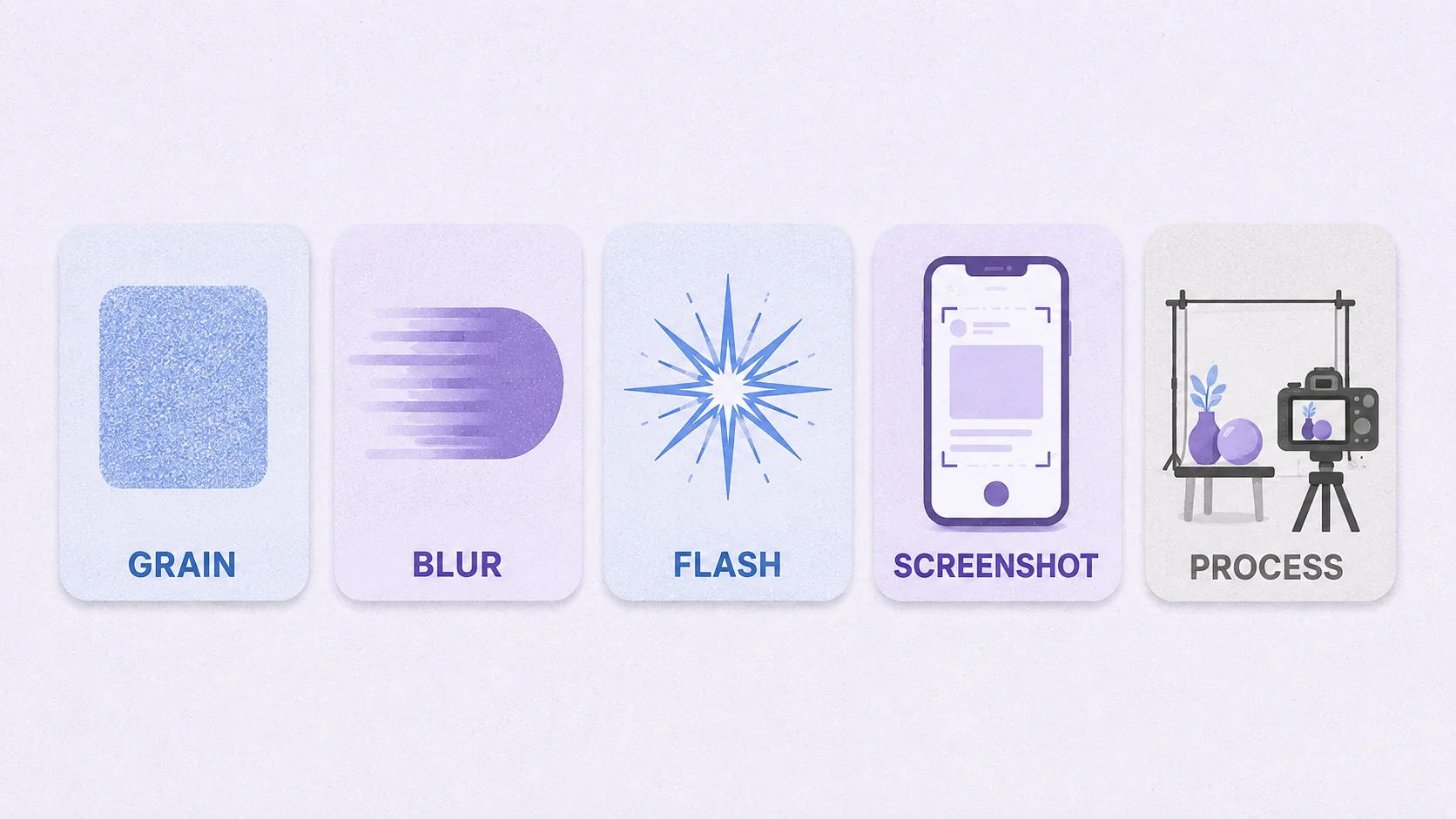 Infographic showing the five visual signals of the anti-AI aesthetic